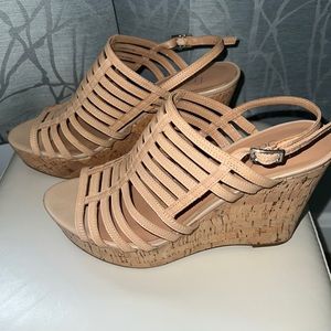 Franco Sarto tan wedges